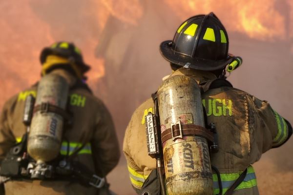 Fire Fighters with Oxygen